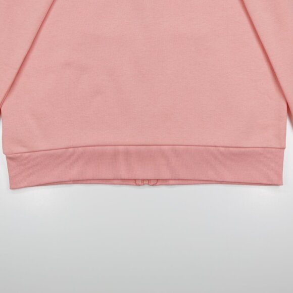 Adidas Women's Pocket Essentials 3 Stripes Full Zip Fleece Hoodie Pink Size L - Picture 7 of 10